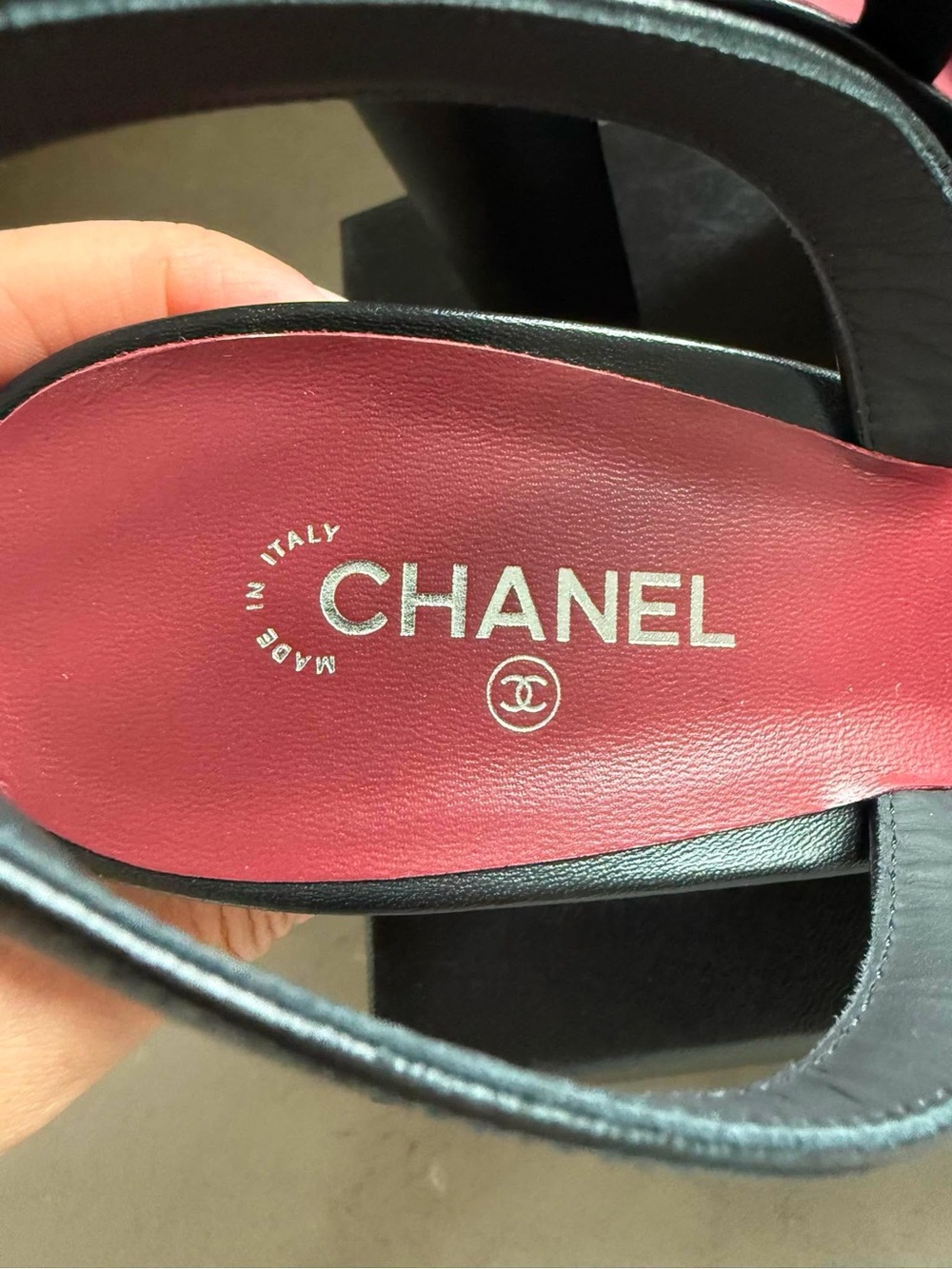 Chanel 26S Blazy Black Green Minty Square Cap Toe Slingback Heels Pumps 39.5 - Picture 12 of 14